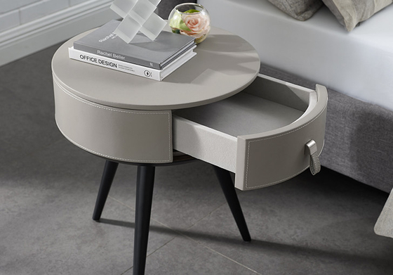 Tableau latéral rond minimaliste du diamètre 450mm de style de Gelaimei petit avec le tiroir