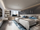 Les meubles minimalistes de chambre à coucher de l'hôtel ISO14001 de meubles standard de chambre d'amis placent adapté aux besoins du client