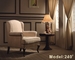 chambre d'hôtel blanche de 850*850*900mm Sofa Single Seater Fabric Sofa avec ISO14001