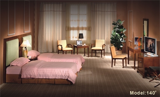 Adaptez les meubles aux besoins du client de chambre à coucher d'hôtel de couleur place des tailles jumelles enfoncent 1200*2000*250mm