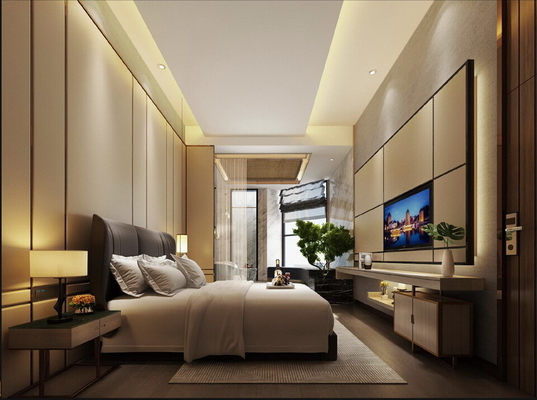 Le GV a certifié des meubles de chambre à coucher d'hôtel place la tête de lit 1800*2000mm de double lit
