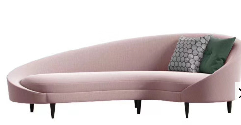 Salon Sofa Pink Curved Sofa Modern d'hôtel de Gelaimei avec ISO14001