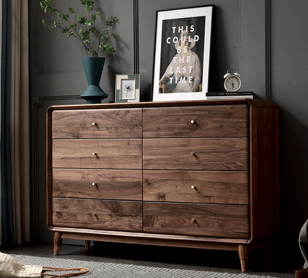Style minimaliste en bois solide de cire de Cabinet d'entrée de noix naturelle