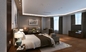 Les meubles adaptés aux besoins du client de chambre à coucher d'hôtel placent le contreplaqué du lit E1 de placage de noix