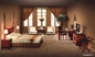 les meubles cinq étoiles de chambre à coucher d'hôtel placent avec les jambes en bois solides de chêne