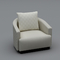 Service en cuir blanc d'ODM d'OEM de fauteuil de coussin confortable