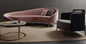 Salon Sofa Pink Curved Sofa Modern d'hôtel de Gelaimei avec ISO14001