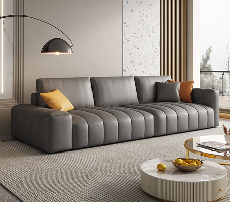 Le bois plaquent la vie commerciale Sofa And Tea Table de meubles de villa